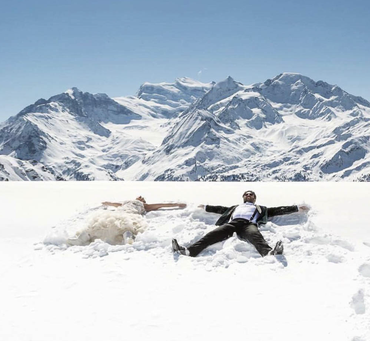 alpine wedding valentines day verbier